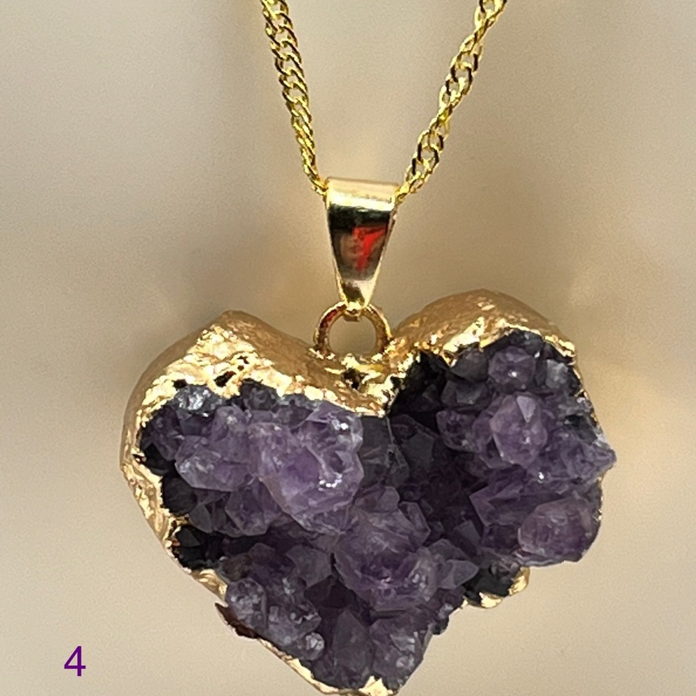 Real Raw amethyst necklaces